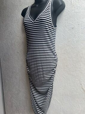 Navy Blue and White Nautical Knit dress